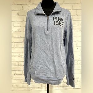 EUC Victoria Secret PINK Women’s Medium Quarter Zip Sweater